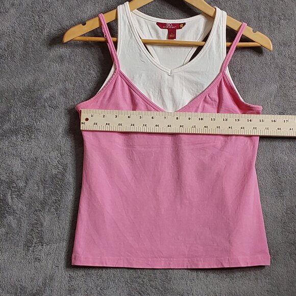 Vintage SO Real SO Right  Pink & White Top Girls Size Large - Picture 3 of 5